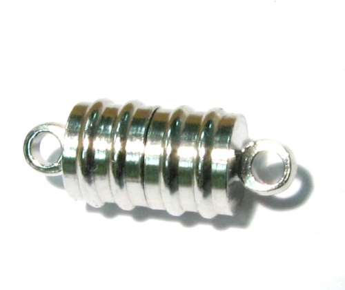 Magnetic clasp 16x6mm, colour: Rhodium