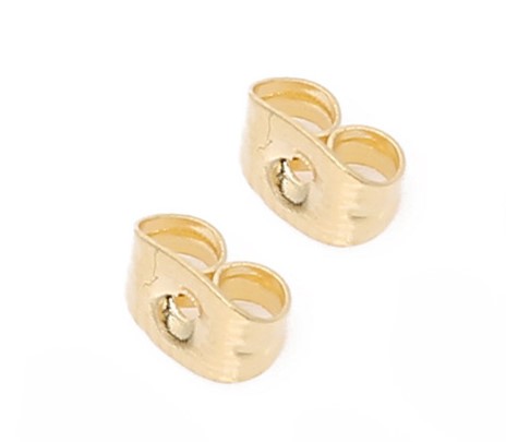 Earrings – Back plugs – Butterfly – stainless steel gold colored – 1 pair