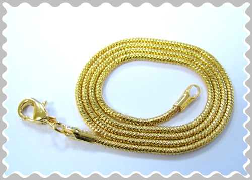 Schlangenkette 42cm - Wechselschmuck-Collier - Farbe: gold