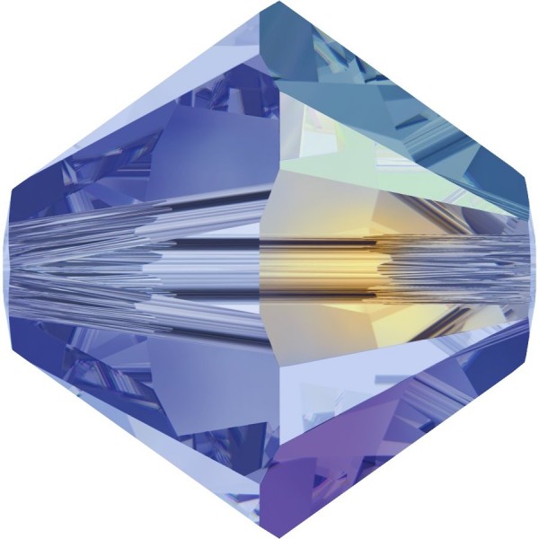 Swarovski Crystal 5328 Xilion Bicone Bead 3mm --- 10 Stück - Light Sapphire AB