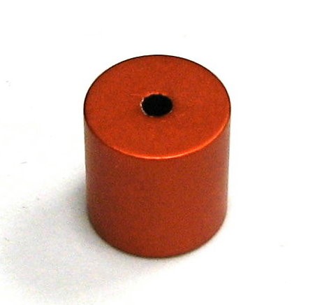 Aluminium cylinder/tube anodised 10x10 mm – anodised dark orange