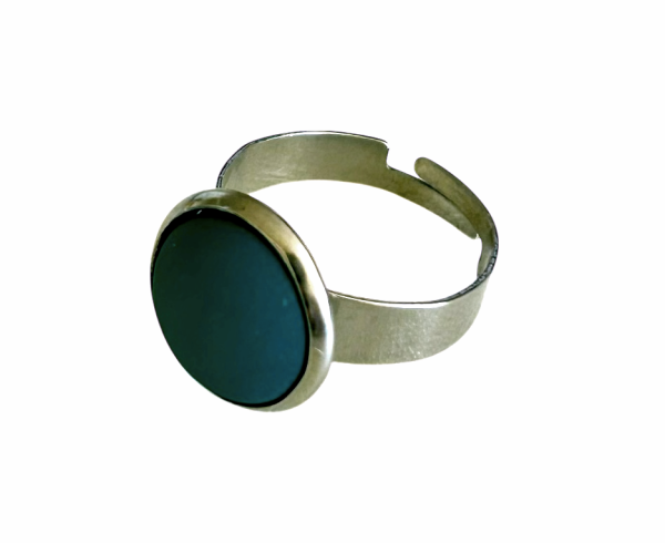 Polaris Cabochon ring adjustable – color selectable - stainless steel