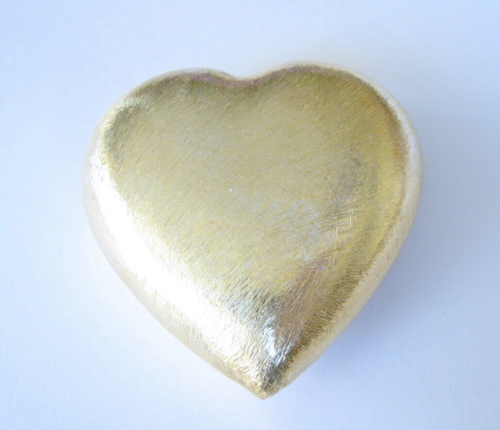 Heart 50 mm, gilded, vertically drilled, “Premium quality”