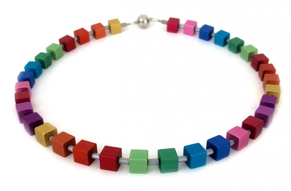 Aluminium Rainbow Chain – Hematite platin + Stainless Steel