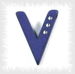 Polaris Creative “Crystal V” dark purple with Swarovski crystal