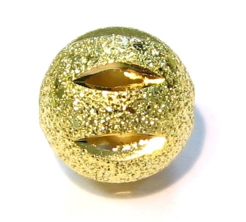 Perle diamantiert durchbrochen 10mm - echt vergoldet
