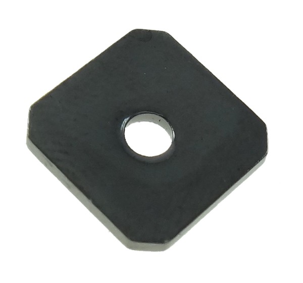 Spacer square 8x8mm, color blackened, hole 2 mm bevelled corners- 1pcs