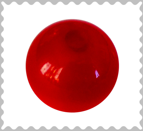 Polarisperle rubin glänzend 10mm - Großloch