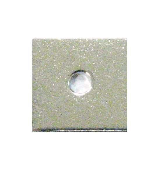 Spacer Quadrat 6x6mm rhodiniert - 1 Stück - Loch 1mm