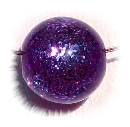 Fine glitter bead 16 mm – purple
