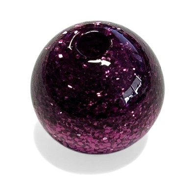 Fine glitter bead 16 mm – purple