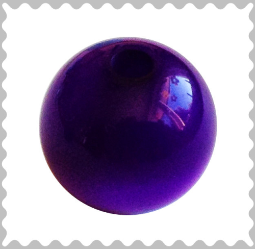 Polarisbead purple glossy 10 mm – Large hole