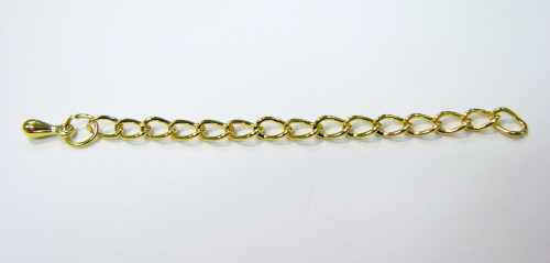 Verlängerungskette ca.5cm mit Verbindungsöse und Abschlusstropfen - Farbe: gold