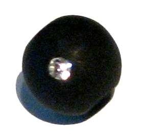 Polarisperle schwarz 10 mm - mit Swarovski-Kristall