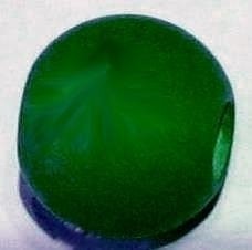 Polarisperle dunkelgrün 10 mm - Großloch