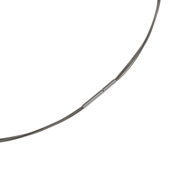 Steel wire collier with extra thin stainless steel bayonet closure – length: 46 cm
