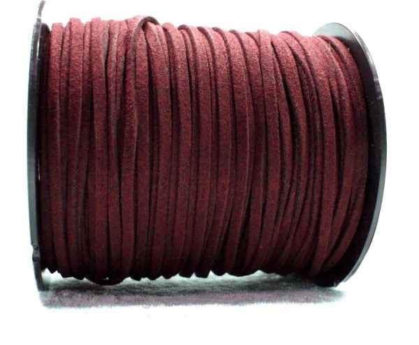 ribbon flat in suede look – bordeaux – 1 roll – 91 meter