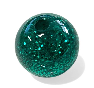 Fine glitter bead 16 mm – tanning green