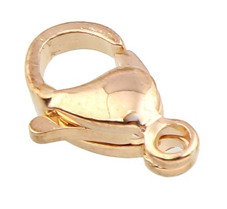 lobster claw clasp – Stainless steel – 12 mm – 1 pcs – gold