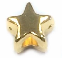 Star 6x6x3 mm – color: Gold glossy