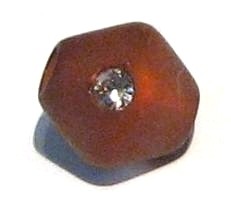 Polaris double cone rust brown 8 mm – with Swarovski crystal