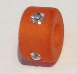 Polaris Ring (spacer) orange 8 mm – with Swarovski crystal