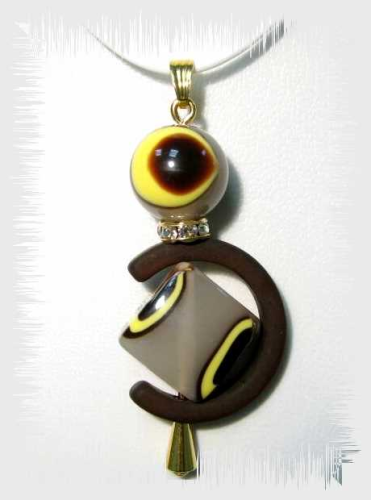 Polaris Creativ -Change jewelry pendant – Cateye brown gold