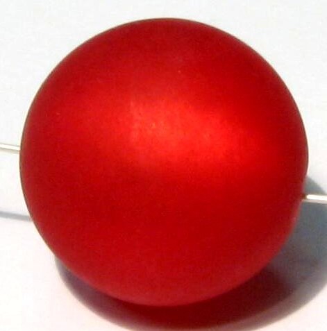 Polaris bead 20 mm red – small hole