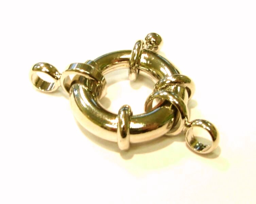 Spring ring closure, 3 cm, colour: Gold