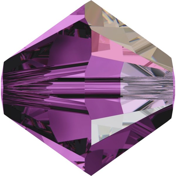Swarovski Crystal 5328 Xilion Bicone Bead 4mm --- 10 Stück - Amethyst AB
