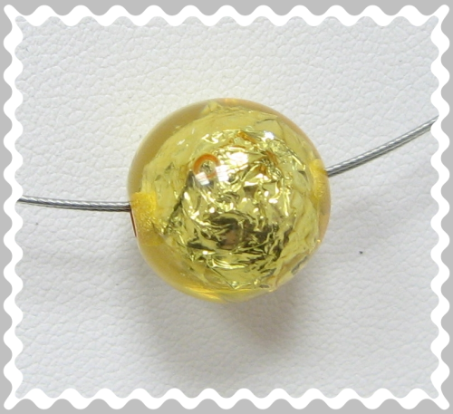 Foil bead 14 mm – gold