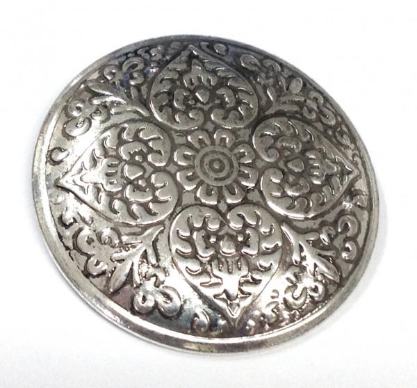 Pendant – Flowerprint – color: Antique silver