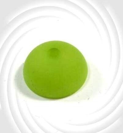 Polaris half bead 10x5 mm – apple green