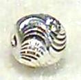 Perle 10mm - diamant cut Welle - 925er Silber - 1 Stück