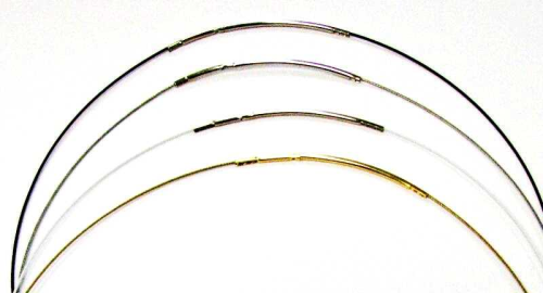 Necklace 1-row, 46 cm -in different colors- 0.7 mm, stable in shape