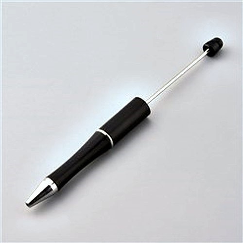 Perlen Kugelschreiber - ein mit Perlen bestückbarer Kugelschreiber - schwarz