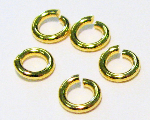 Binderinge/Ösen 5x0,8mm- 25 Stück gold farbig