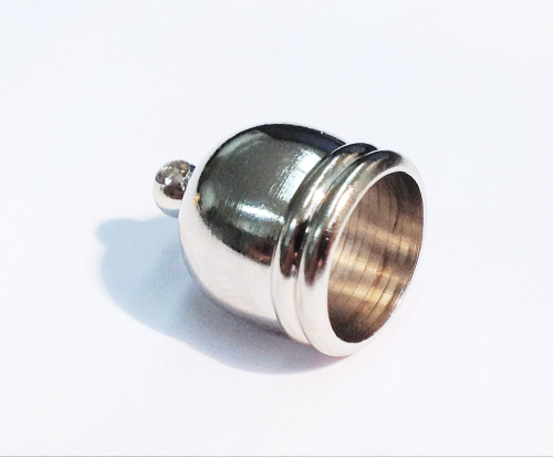 End cap for sealing – internal dimension 10 mm – brass – color: Platinum