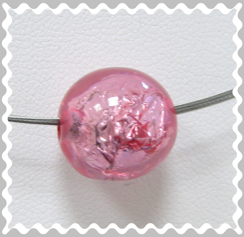 Folienperle 14mm - rosa
