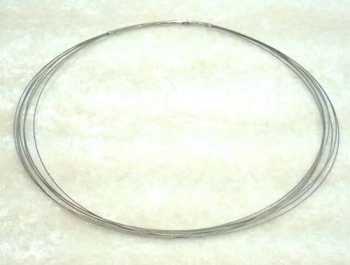 Necklace 7-row, 50 cm in silver. (steel natural)