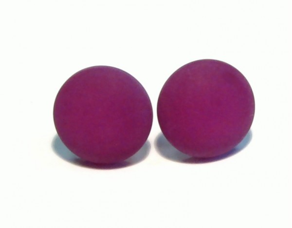 Polaris Earrings 12 mm – Stainless steel – 1 pair – purple