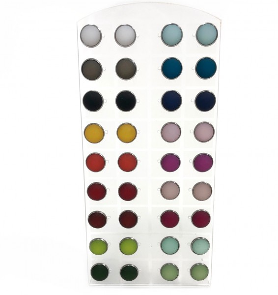 Polaris Earrings 14 mm – Stainless steel – Display with 18 pairs in 18 colours