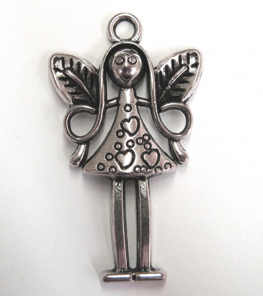 Angel pendant, 5.5 cm tall – antique silver
