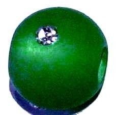 Polarisbead dark green 10 mm – with Swarovski crystal
