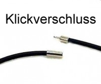 Preview: Rubber Bracelet 3 mm silver – with click closure – different lengths Preview: Rubber Bracelet 3 mm silver – with click closure – different lengths